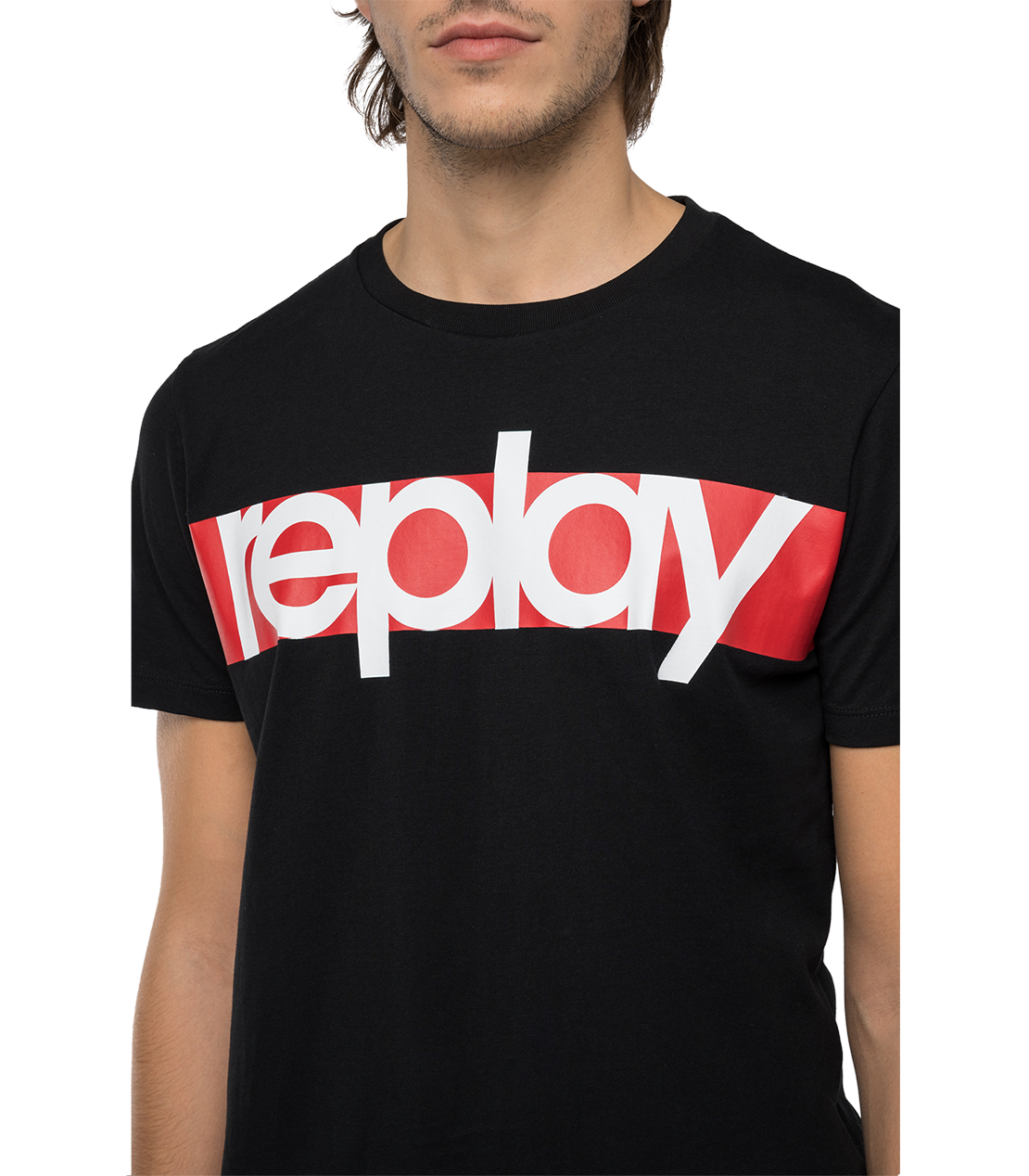 ベーシックジャージー replayロゴTシャツ 詳細画像 ブラック 5